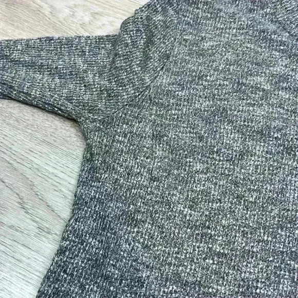 Madewell Grey & White Mock Neck Long Sleeve Dress Size M - Picture 7 of 10